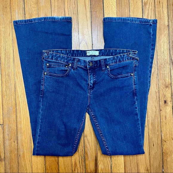 Free People Flare Bell Bottoms Dark Wash Jeans - Picture 2 of 8